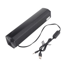 Přenosný USB reproduktor s RGB světly, vysoce kompatibilní mini soundbar pro notebook, stolní počítač, chytrý telefon s 3,5mm jackem a
