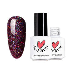 Giftfrie ingredienser Glitrende skimmereffekt Soak Off UV LED neglelakk Glitter Gel neglelakk Langvarig julerød glitter neglekunst DIY Til