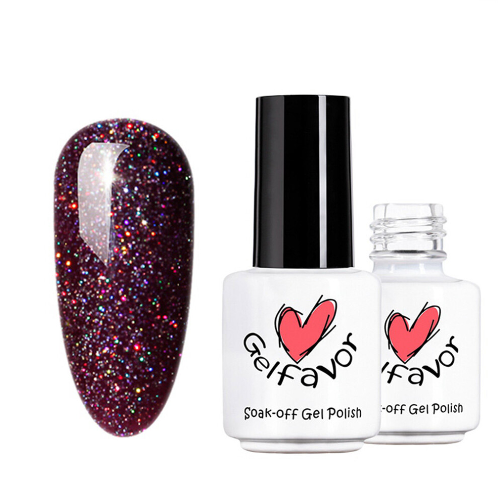 Red Sparkle Shimmer Effect Christmas Glitter Glitter Gel Nail Polish Soak Off Uv Led Nail Art Diy Long Lasting Toxin Free Ingredients For Elegant