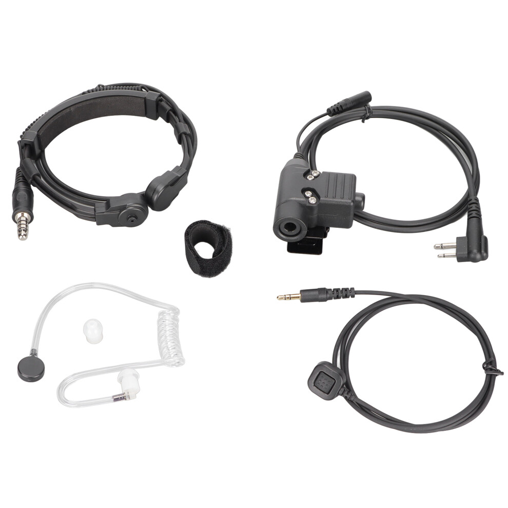 Secure Communication Throat Mic Headset Noise Environments Surveillance Purposes Tactical Ptt Sweatproof Tape Acoustic Tube Lightweight Neckband High 9012494861426