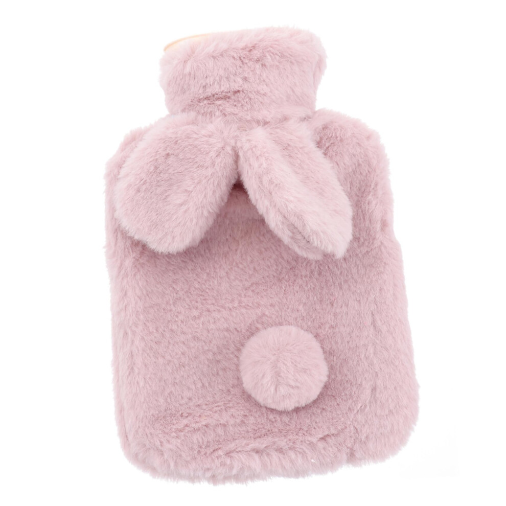 Warm Water Bag Hand Warmer Plush Material Bunny Shape Portable For Cold Days