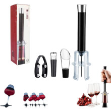 Wine Opener Set with Air Pressure Pump, Fast Cork Removal, No Breakage, Fits Standard Bottles