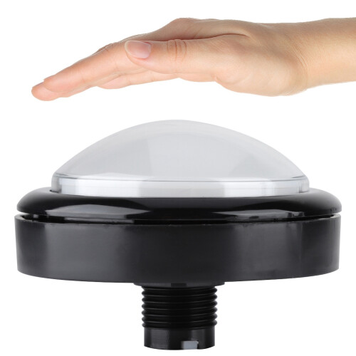 Unique Design LED Illuminated Push Button, Arcade Video Games Micro Switch 100mm Button, Easy Install for DIY Parts, Convex Type Game Push Button with 2