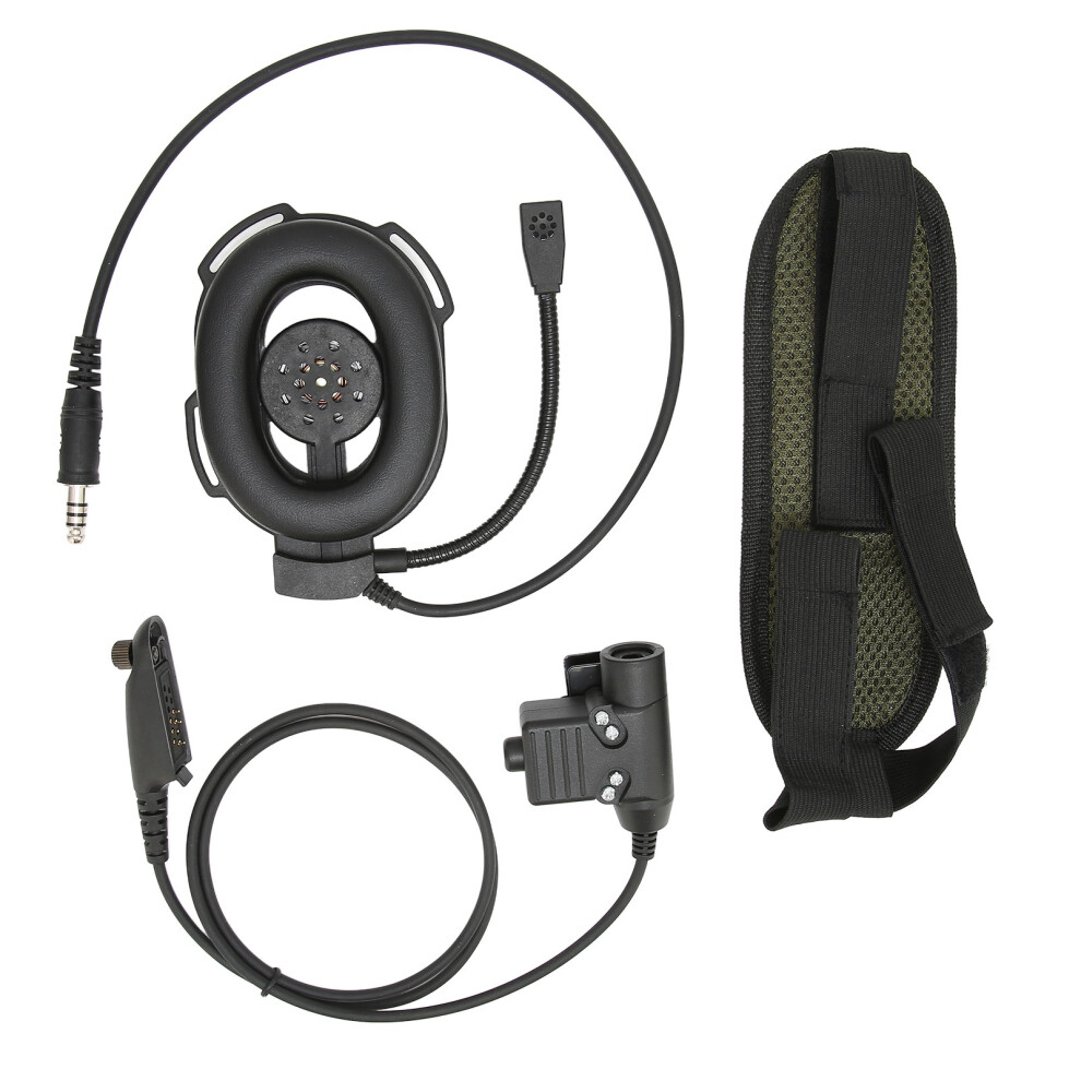 Walkie Talkie Headset, Crystal Clear Audio Overhead Radio Headset With Boom Mic, Dynamic Noise Cancellation Compatible With Motorola Kenwood Midland H 9176269176068