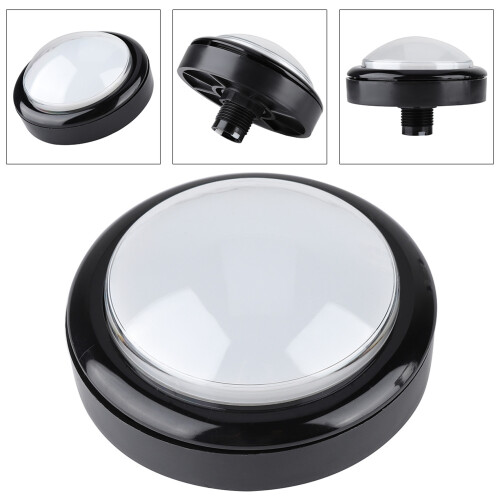 Unique Design LED Illuminated Push Button, Arcade Video Games Micro Switch 100mm Button, Easy Install for DIY Parts, Convex Type Game Push Button with 1
