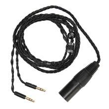 Cábla Athsholáthair do Chluasáin Ardchaighdeáin, Cábla Cothrom le Nascóirí 4PIN-XLR go Dúbailte 3.5mm, Sreang Chopair Plátáilte