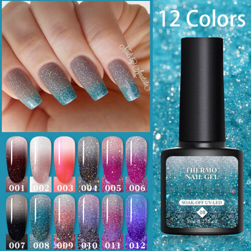 UV Gel Polish με γκλίτερ, ολογραφικές χρωστικές, μακράς διαρκείας, αναπνεύσιμο, μη 1