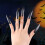 Τεχνητά Νύχια Halloween Witch Ψεύτικες Συμβουλές Νυχιών Πλήρης Κάλυψη Νύχια Στιλέτο με 6