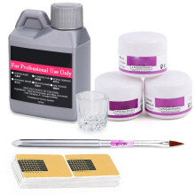 Kit per decorazioni unghie con polvere acrilica e strumenti in gel. Formule ecocompatibili, atossiche, a basso odore. Forniture professionali per