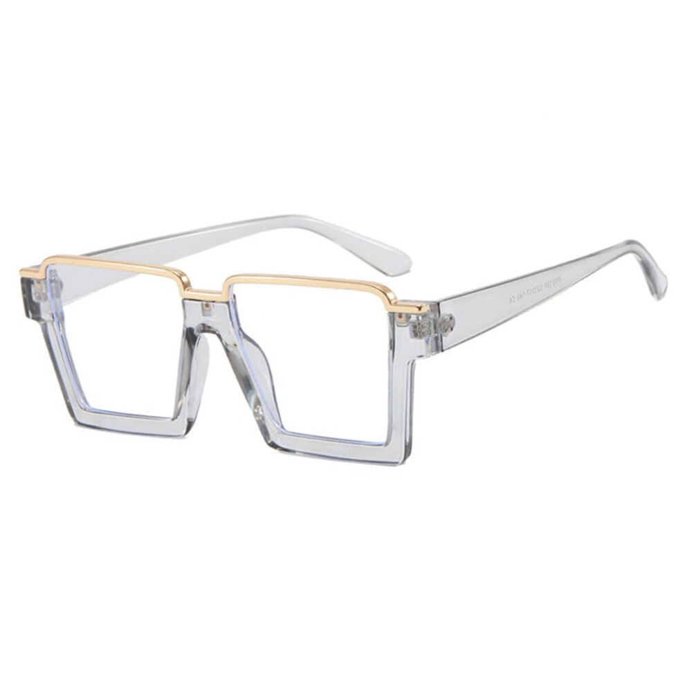 Retro Half Frame Reading Glasses for Women and Men Square Clear Lens Comfortable Fit