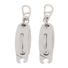 2Pcs Titanium Steel Thread Checker Keychain, Metric & Imperial Gauge
