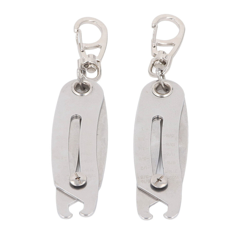 2Pcs Titanium Steel Thread Checker Keychain, Metric & Imperial Gauge 5071378513893