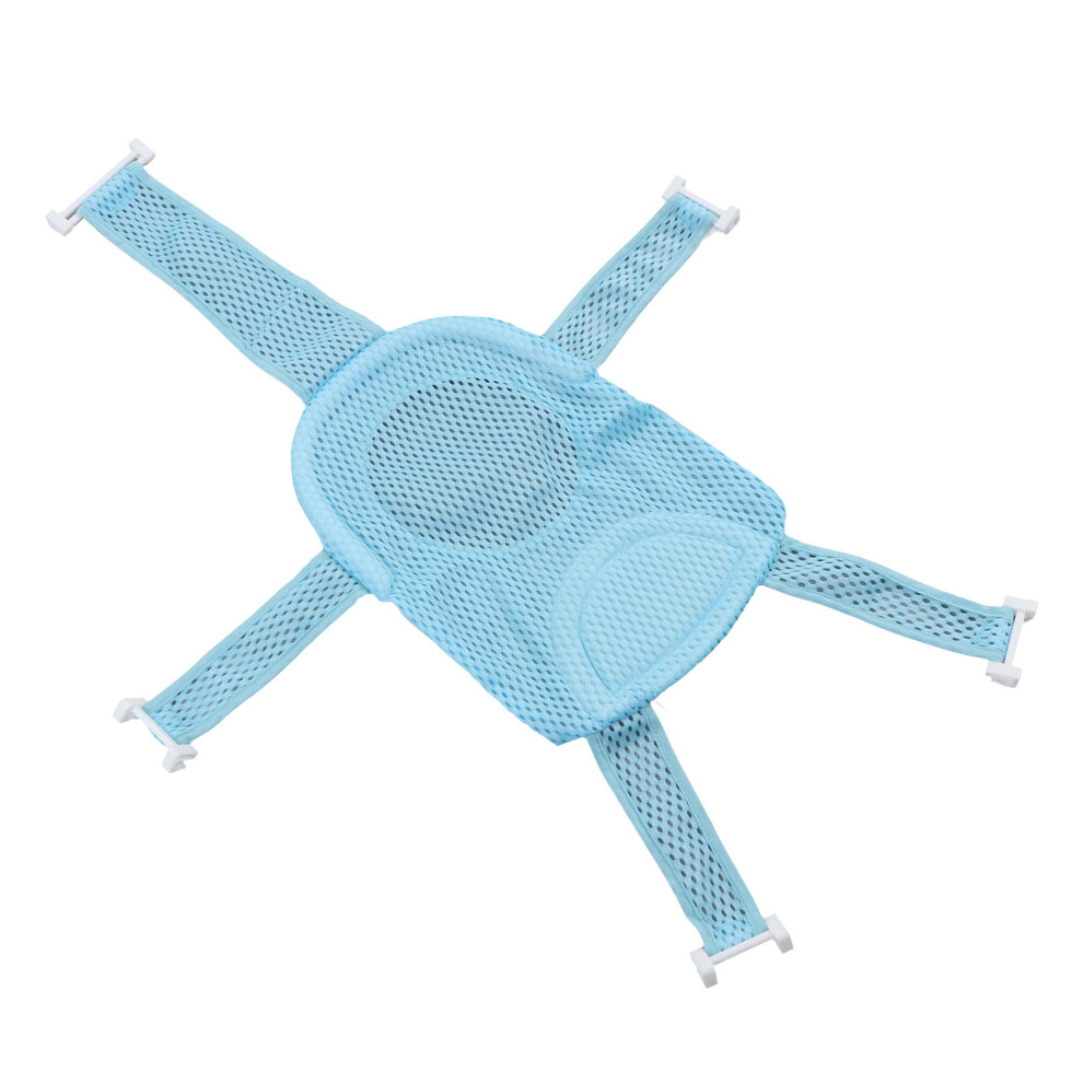 Baby Bath Seat Support Net Adjustable Breathable Mesh For Infants Blue