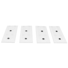 4Pcs Aluminum Alloy Sliding Window Windshield Dustproof Stickers 10.3x4.6cm