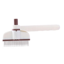 Cat Comb Rotating Cat Grooming Brush Fine Tooth Hair Removal Daily Grooming Puppies Kittens Small Animals Light Coffee