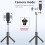 S03 Extendable Bluetooth Selfie Stick Tripod with Remote, 26.8in, Black 8