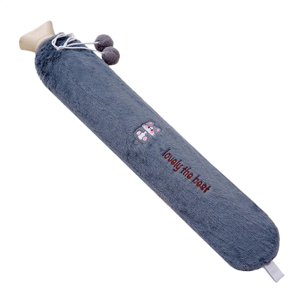 Hot Water Bottle With Cute Cover And Comic Sleeve, Long Hot Water Bottle For Winter, Fast Heating