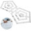 Transparent Template Double Pentagonal Sewing Tools, Pentagon Quilting Rulers, Patchwork Drawing Tool For Patchwork 4