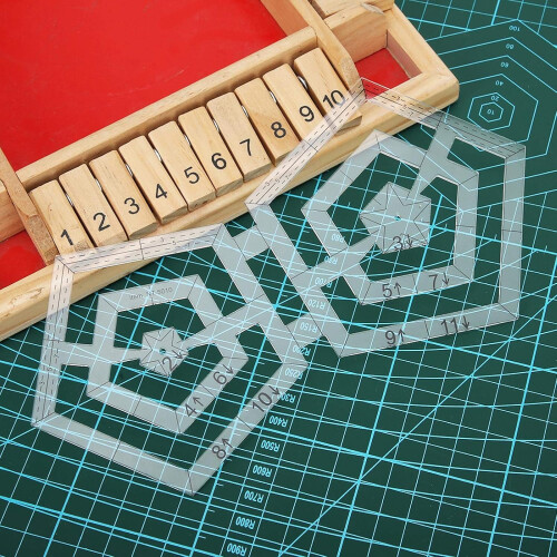 Transparent Template Double Pentagonal Sewing Tools, Pentagon Quilting Rulers, Patchwork Drawing Tool For Patchwork 1