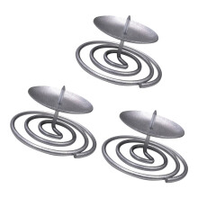 Metal Iron Taper Candle Holders Retro Candlestick-Silver