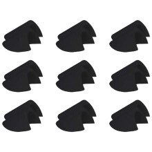 6Pairs Verwijderbare Kleding Set-in Schouderstuk-9 paar zwart