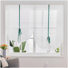 Cordless Pleated Shades 2Pack NoDrill SelfAdhesive Light Filtering Privacy Protection Window Covering 60x180cm White