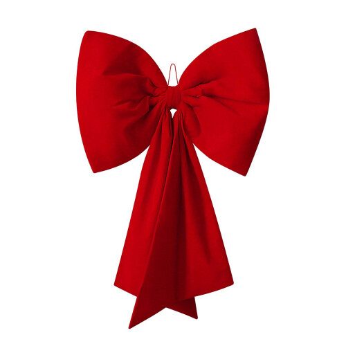 Soft Velvets Valentine Bowknot Decoration Durable-Red 80cm