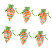 6Pcs Ostern Karotte Form Candy Tasche Kordelzug Party-Rettich