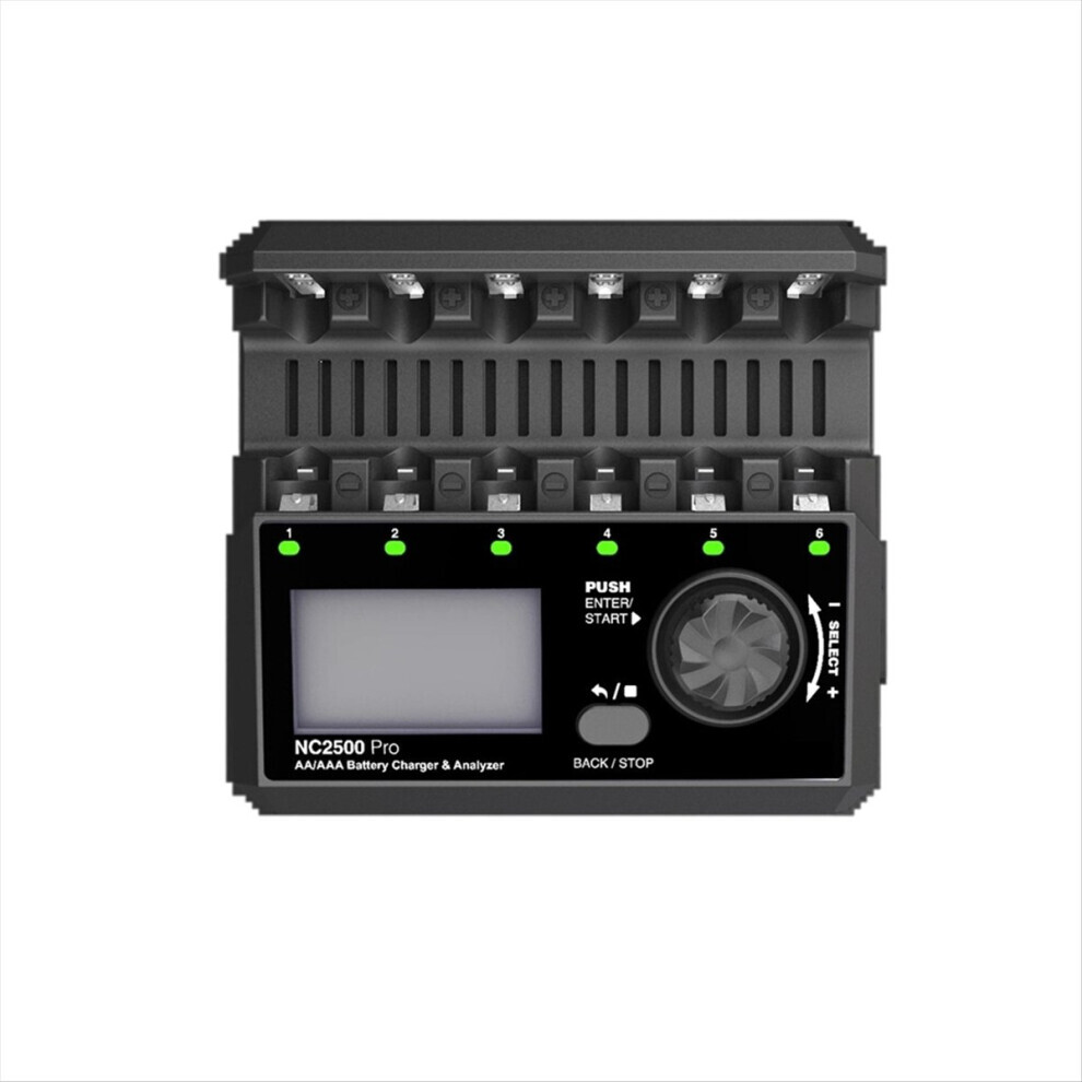 NC2500 Pro Battery Charger 6-Channel NiMH NiCd QC3.0 for AA AAA Batteries Supports Bluetooth App Control