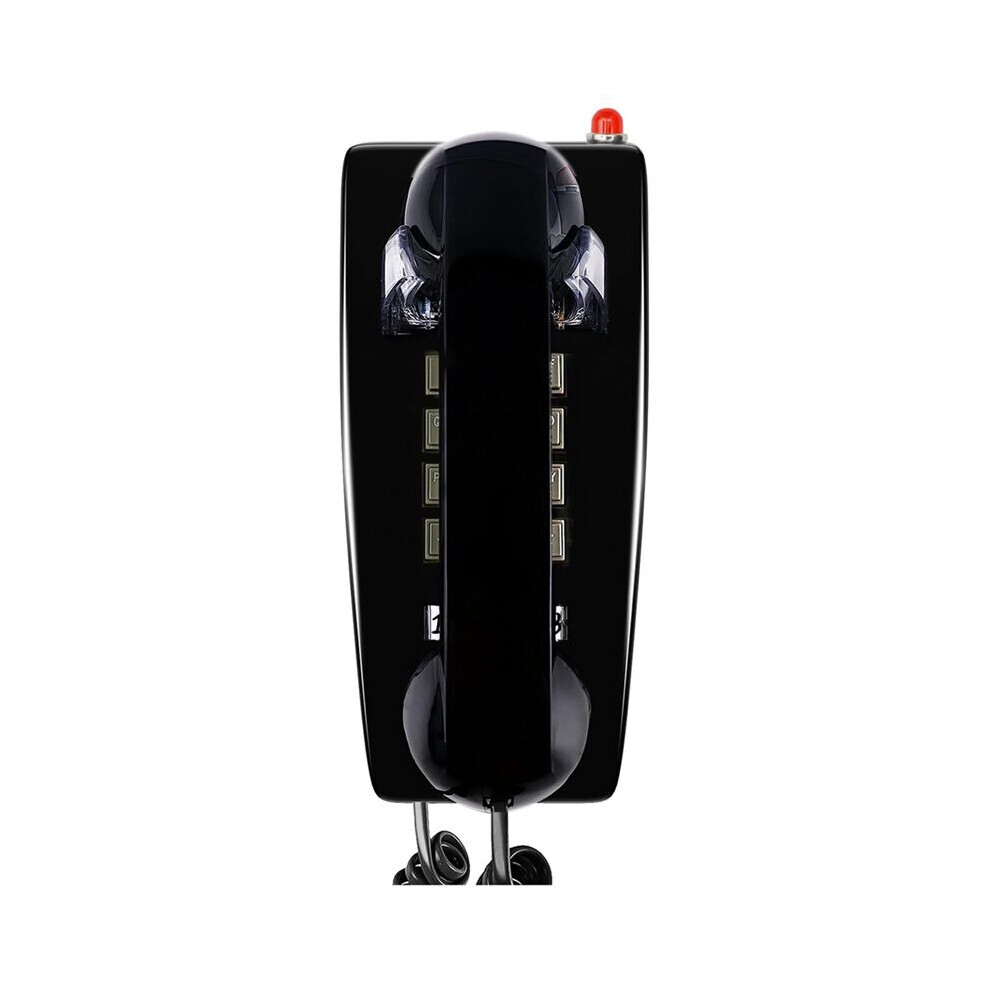 Black Classic Wall Phones For Landline With Mechanical Ringing, Single Line 2554 Telephone Voicemail Indicator,