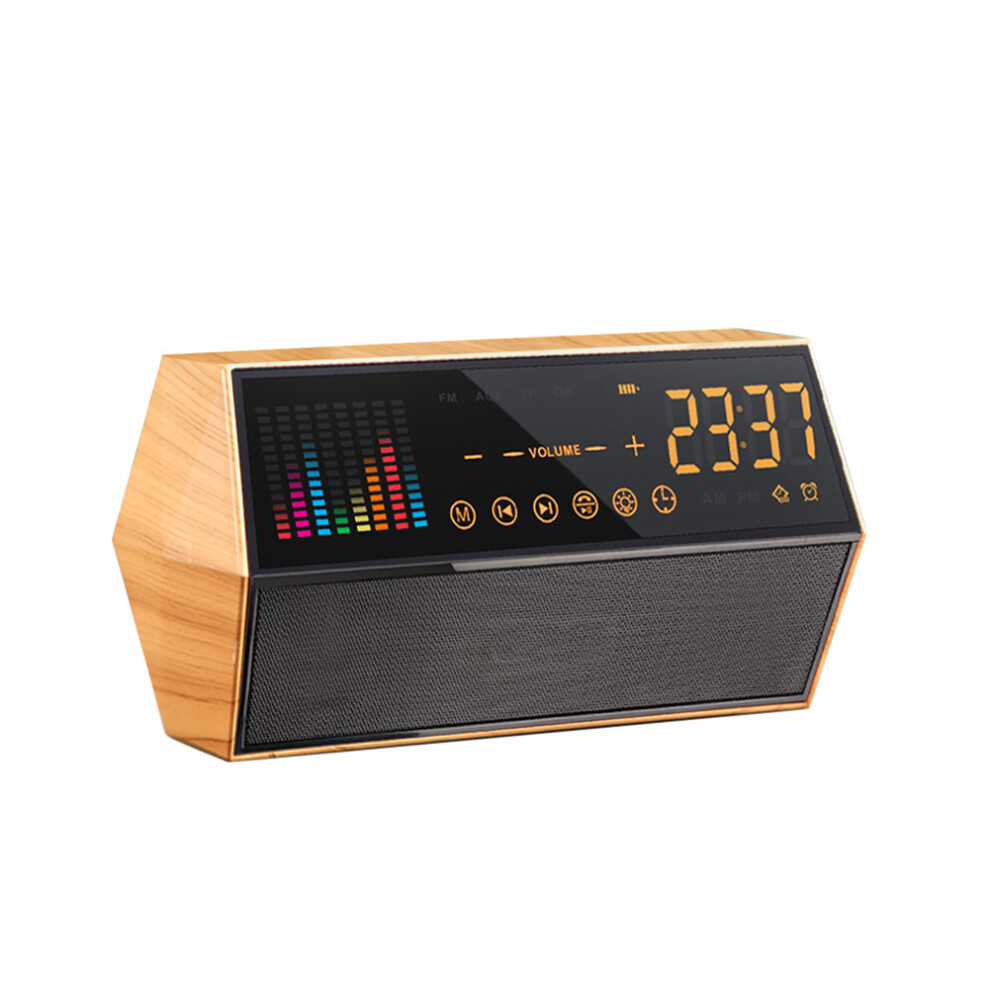 Retro Wood Bluetooth Radio With Built In Stereo Speaker Fm Tuning Dial Wireless Streaming Vintage Design Walnut 9773935253742