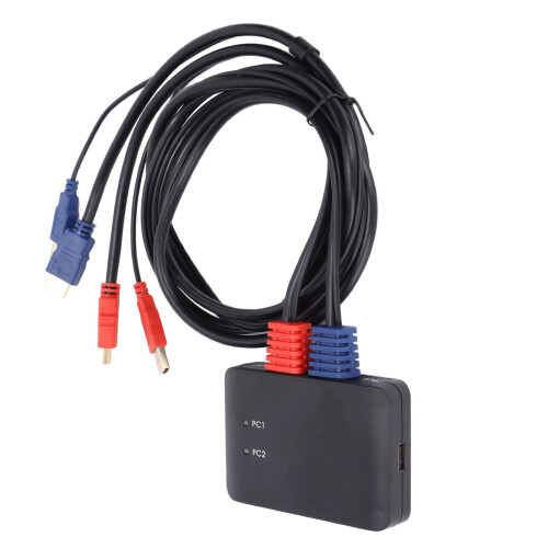 Kvm Switch With Audio Support, Plug And Play Functionality, Widely Used In Office, Teaching, Entertainment, And Information Platforms, Keyboard 1