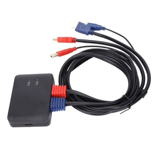 Kvm Switch With Audio Support, Plug And Play Functionality, Widely Used In Office, Teaching, Entertainment, And Information Platforms, Keyboard 2