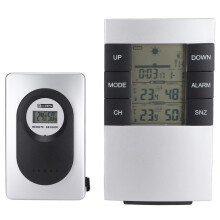 Wireless Weather Station Remote Sensor LCD Screen Indoor Outdoor Thermometer Hygrometer Multifunction Alarm Clock Moon Phase Trend Arrow Data