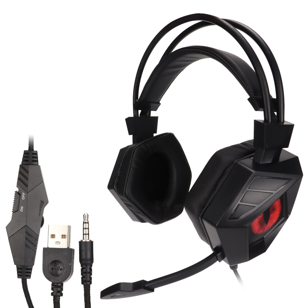 Rgb Lit Gaming Headsets, Universal Compatibility Surround Sound Over-Ear Headphones With Noise Reduction Microphone For Pc Ps5 Xbox, Comfortable 9169997555083