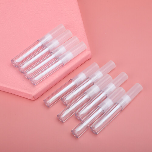 Επαναγεμιζόμενα σωληνάρια lip gloss, ανθεκτικά πλαστικά διαφανή δοχεία lip gloss για 2