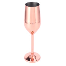 Elegant 200ml Stainless Steel Champagne Glass with Copper Plating