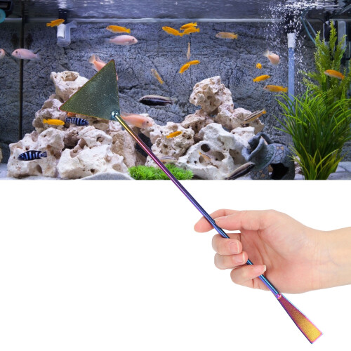Stainless Steel Aquarium Substrate Tool 32cm Double-Head Design 1