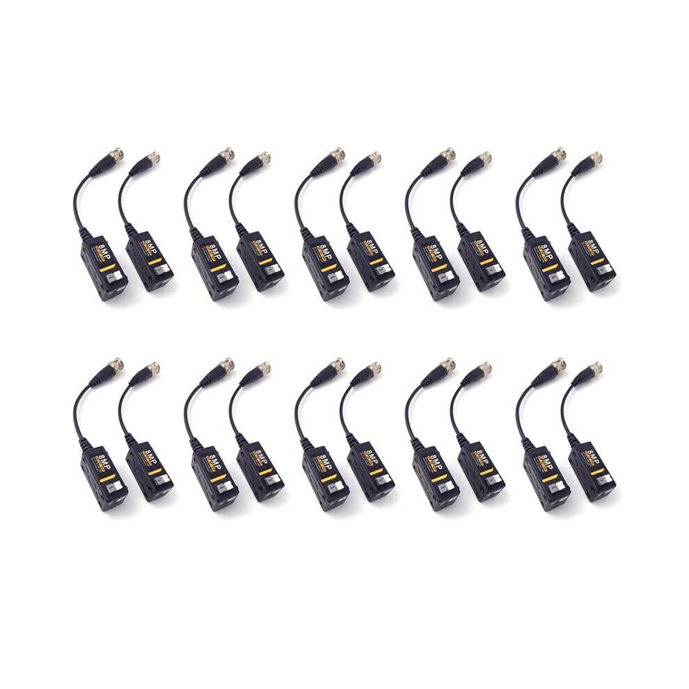 10 Pairs HD BNC Video Balun 8MP 1080P 720P Transceivers UTP Cat5 CVI TVI AHD for CAMERA