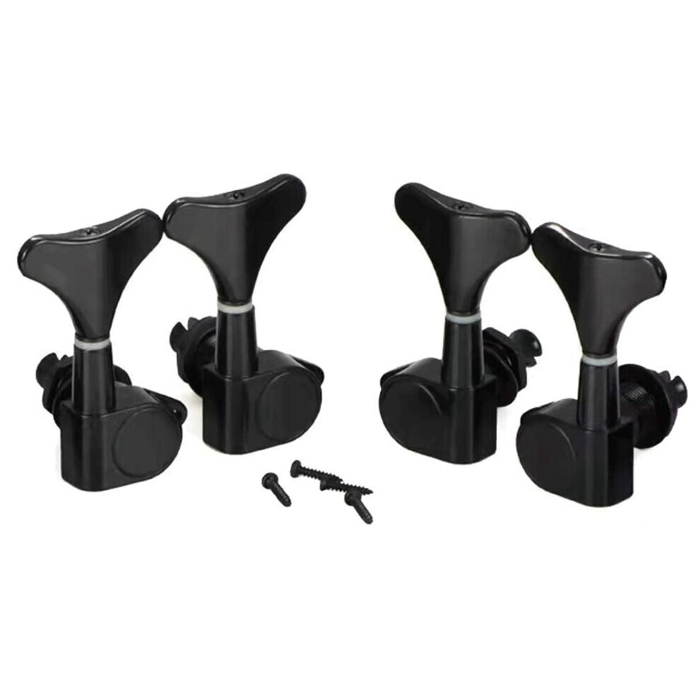 Black 2+2 Sealed Guitar Tuning Pegs Keys 2R2l Tuners For And Jazz