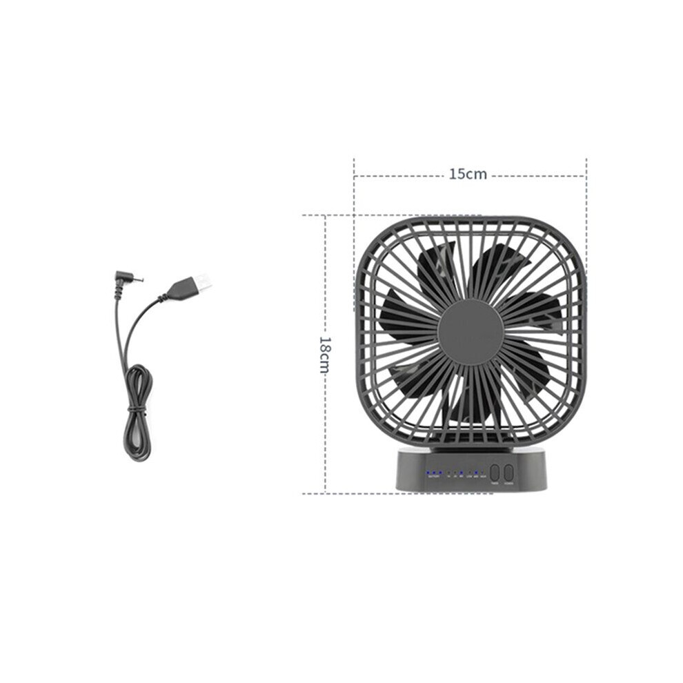 90 Folding Fan 5000MAh Battery USB Timing Cooling Air Circulators Magnet Absorption Silent 3-Speed Strong Wind
