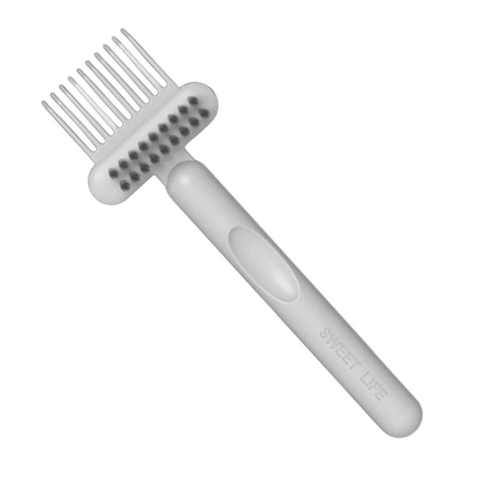 Grey Brush Cleaner Portable 2In1 Hair Brush And Comb Cleaning Tool For Salon And Home Use