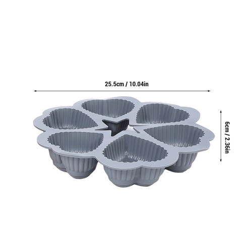 3 Pcs Heart Silicone Cake Pan Set, Non-Stick, Flexible Baking Molds 1
