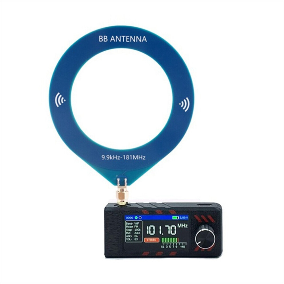 SI4732 0.5-108mhz Portable Radio LSB USB AM FM 1.9inch IPS Screen All Band Receiver with Antenna HF SW MW VHF