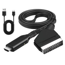 Fascetta Scart to Hdmi Converter with Usb Power Ca