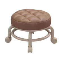 Multipurpose Baby Training Stool With Smooth Casters, 360 Rotation, Coffee Color, Infant Balance Practice