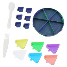 Tamis rond professionnel pour perles, peinture, outil-bleu vert