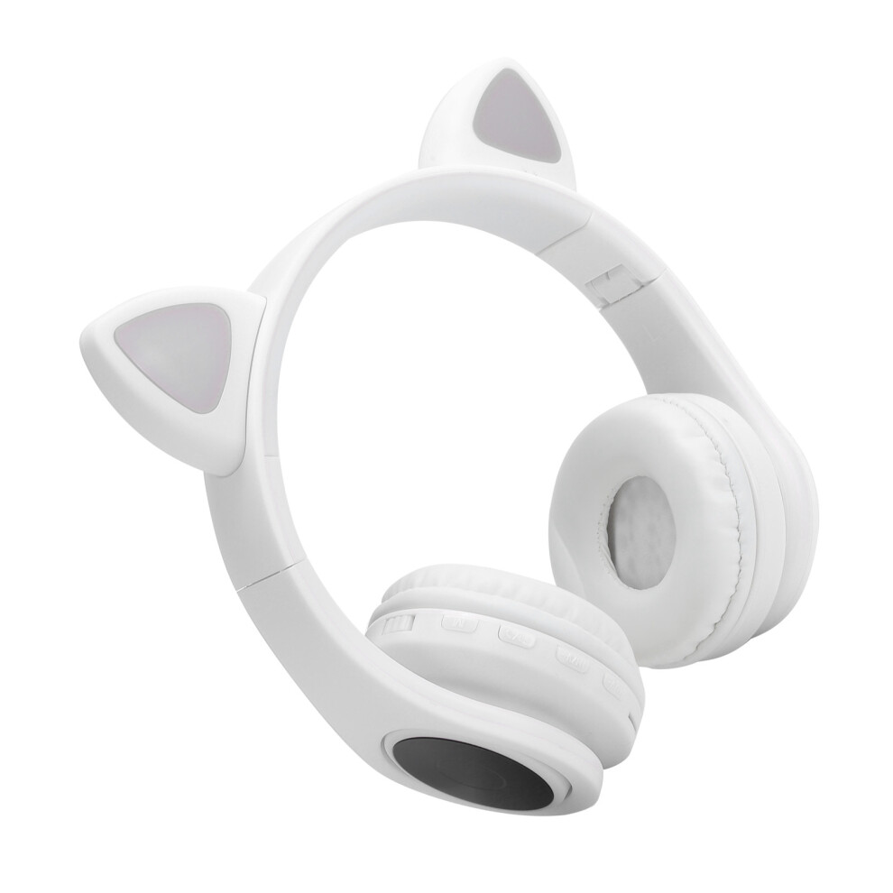 Led Cat Ear Bluetooth Headset 400Mah Noise Reduction White 4251378534239