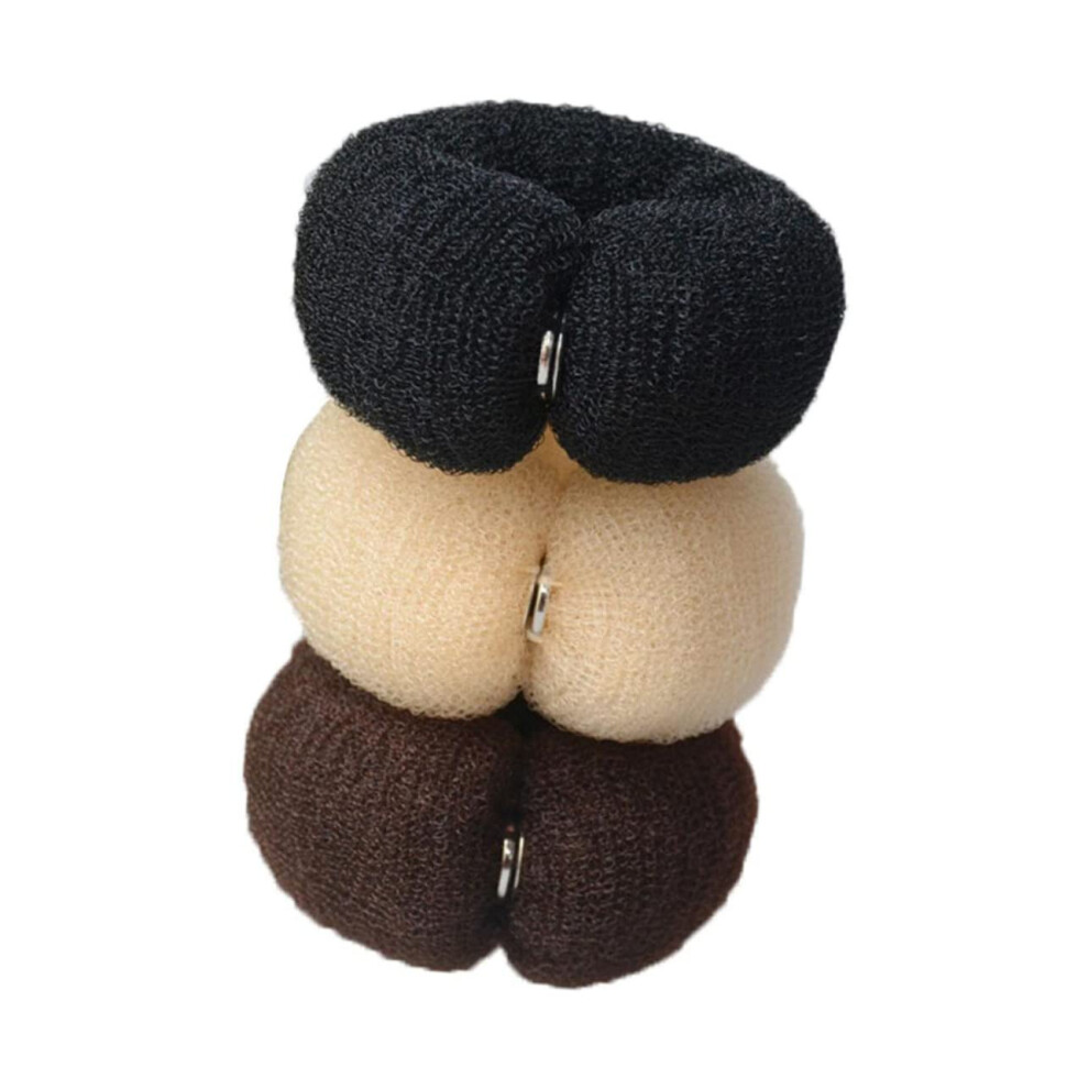 Unisex 6Pcs Adjustable Nylon Hair Bun Maker Donut Shaper For Women Easy Styling Chignons And Updos