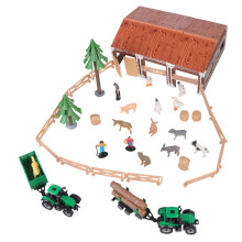 Figurines d'animaux de ferme, ensemble de jeu de 94 pièces,